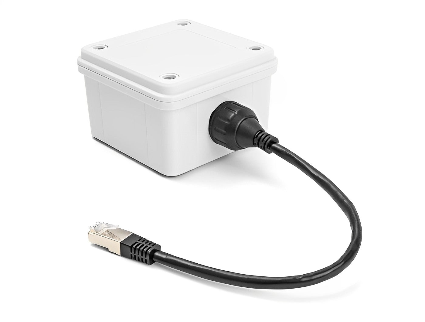 כבל תקשורת מאריך RJ50 FTP ז/נ עם מכסה אטום נגד מים IP67 אורך 20 ס"מ - delock.israel