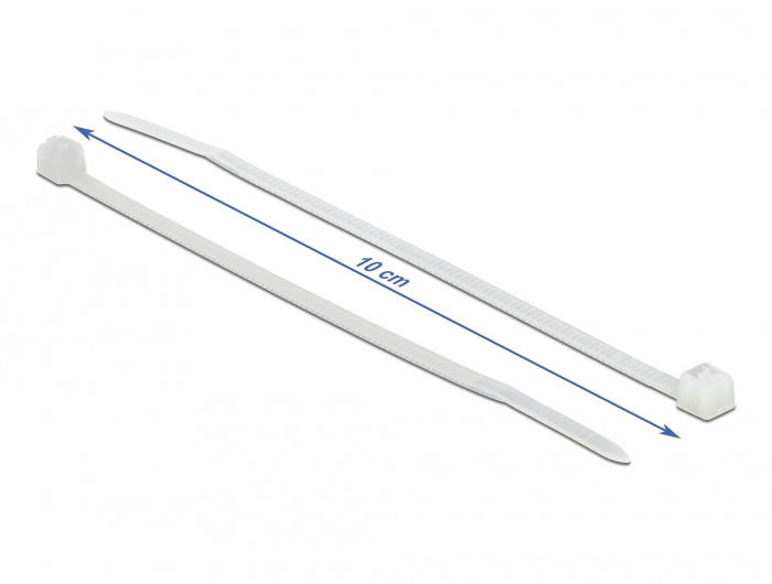 Delock Cable ties transparent L 100 x W 2.5 mm 100 pieces - delock.israel