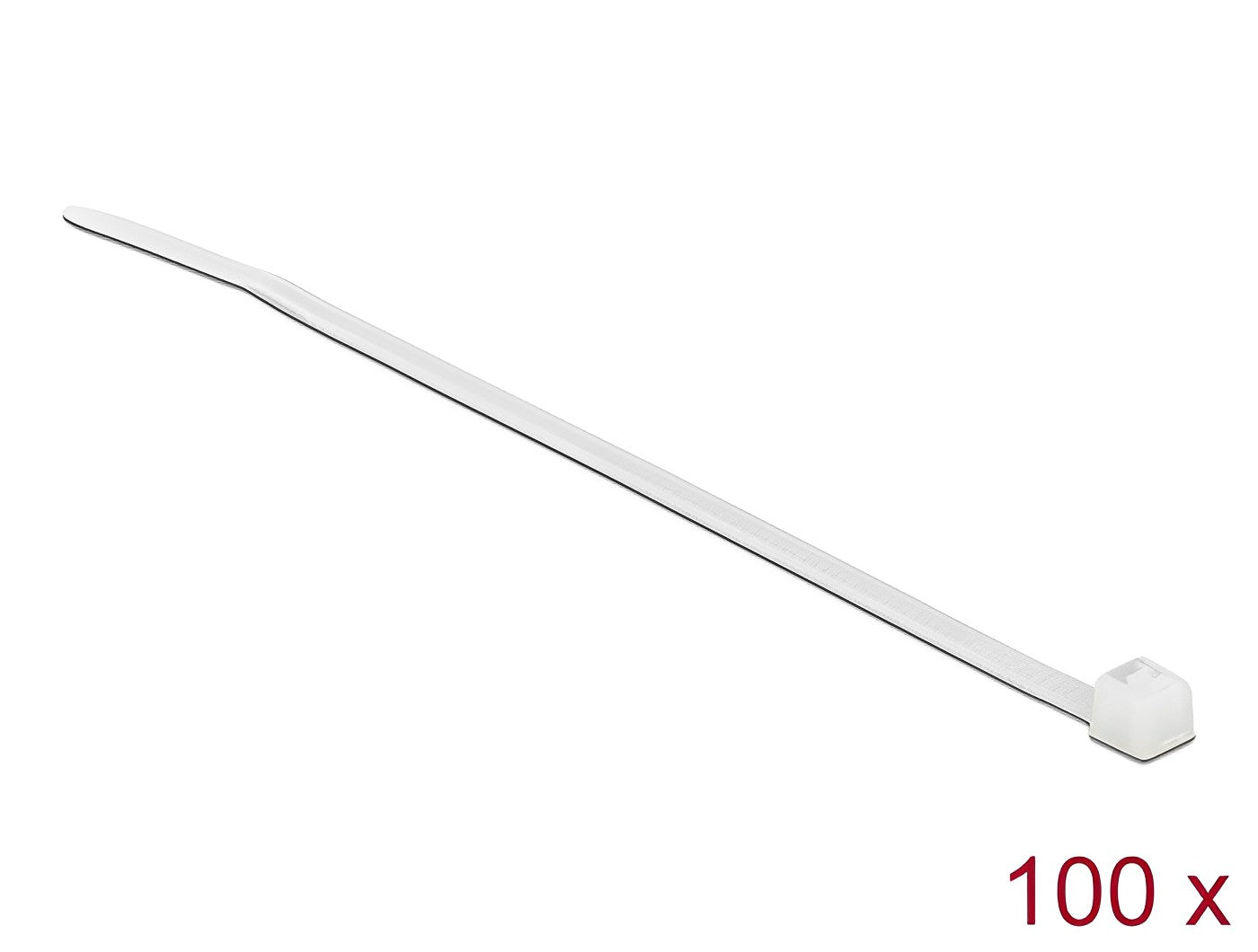 Delock Cable ties transparent L 100 x W 2.5 mm 100 pieces - delock.israel