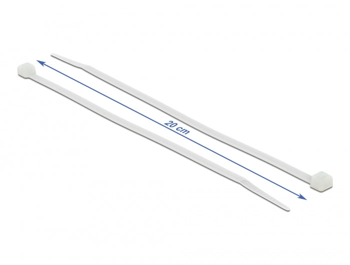 Delock Cable ties transparent L 200 x W 3.6 mm 100 pieces - delock.israel