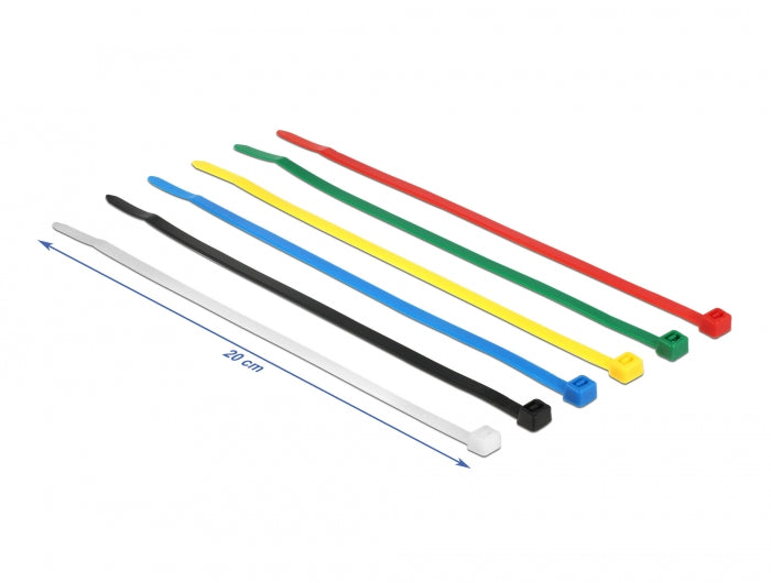 Delock Cable ties coloured L 200 x W 3.6 mm 100 pieces - delock.israel