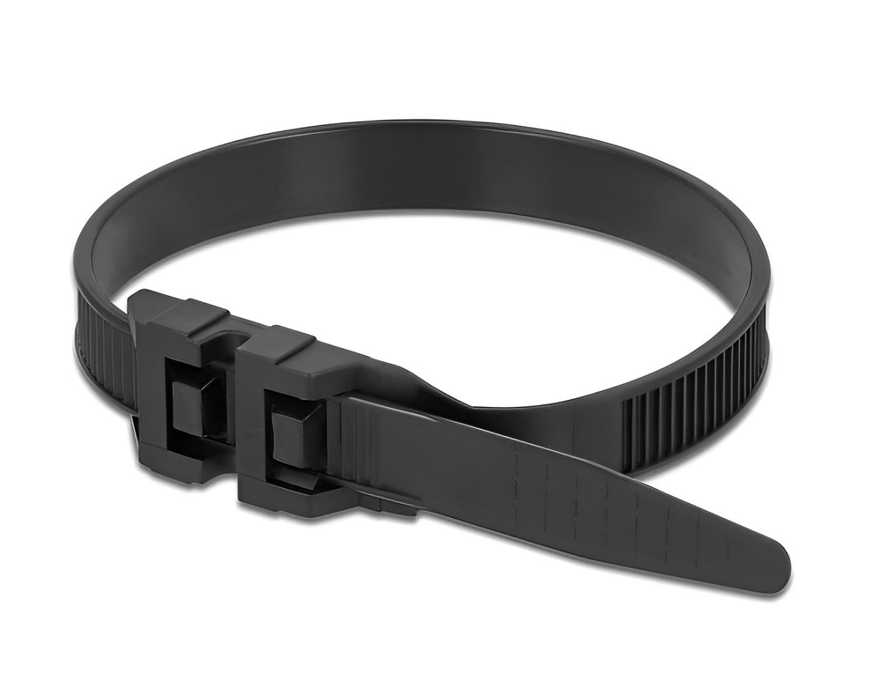 Delock Cable Tie with Double Locking black 10 pieces - delock.israel