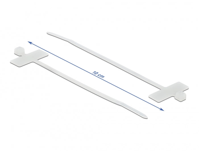 Delock Cable Tie with Label Tap L 100 x W 2.5 mm white - delock.israel