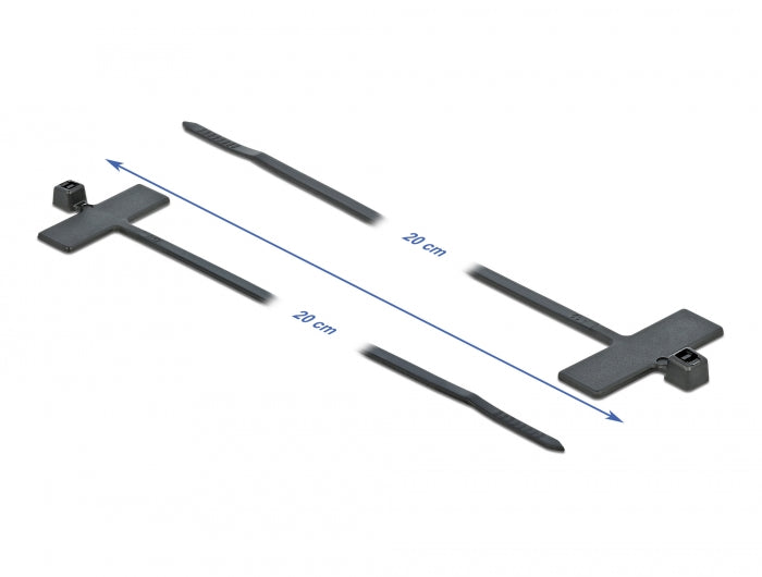 Delock Cable Tie with Label Tap L 200 x W 2.5 mm black - delock.israel