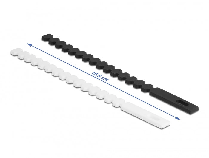 Delock Cable Ties flexible reusable 20 pieces black / white - delock.israel