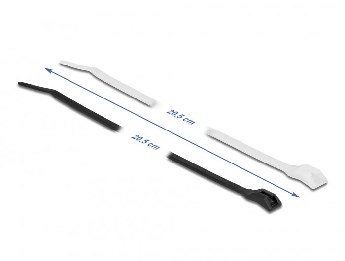 Delock Cable tie with flat head L 205 x W 2.5 mm 100 pieces - delock.israel