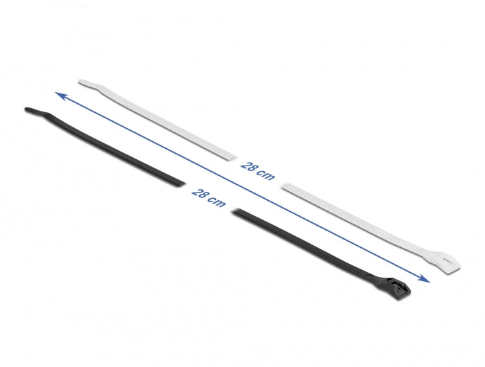 Delock Cable tie with flat head L 280 x W 4.6 mm 100 pieces - delock.israel