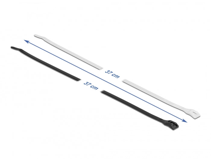 Delock Cable tie with flat head L 370 x W 4.6 mm 100 pieces - delock.israel