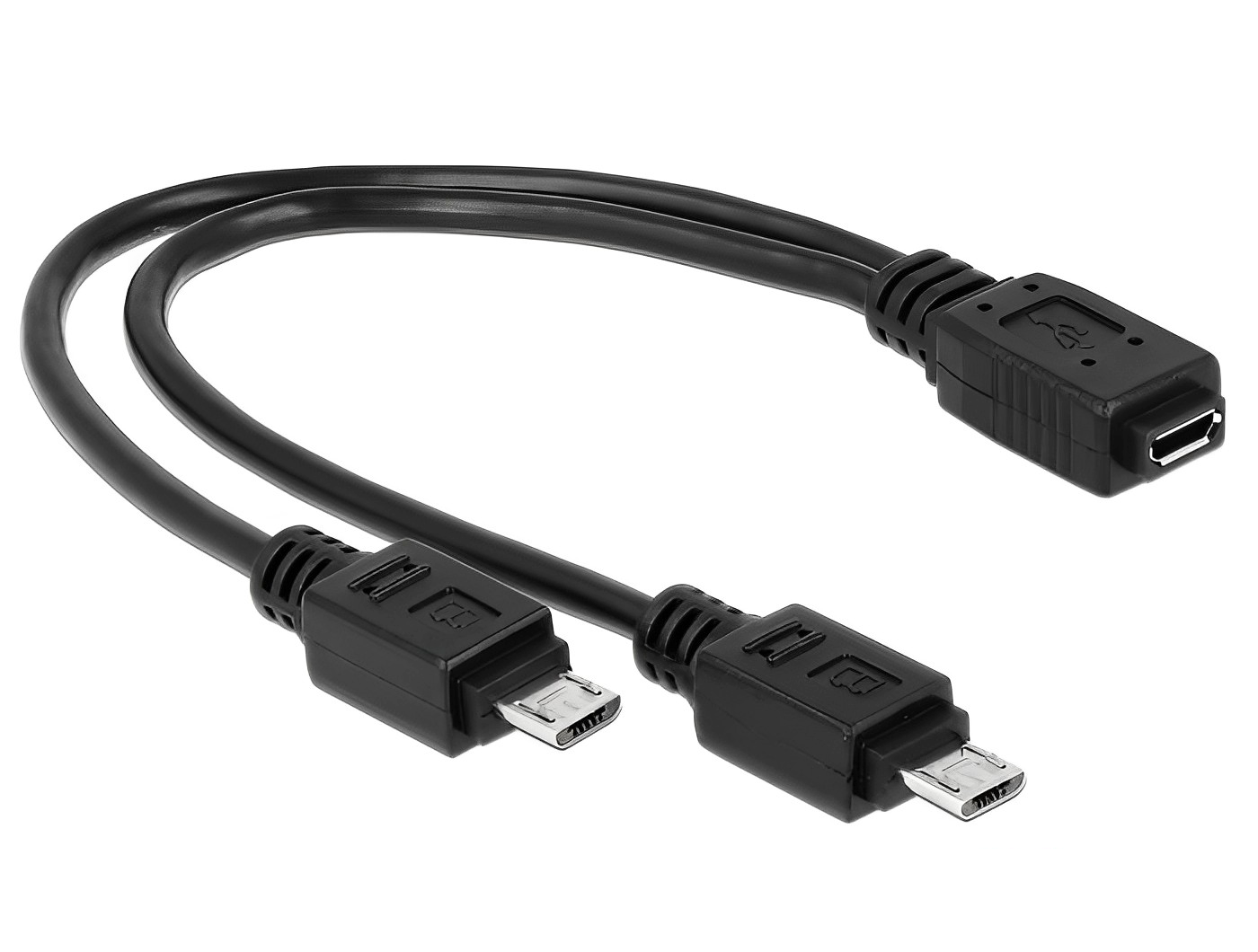 כבל מפצל מיקרו USB-B 2.0 אורך 20 ס"מ - delock.israel