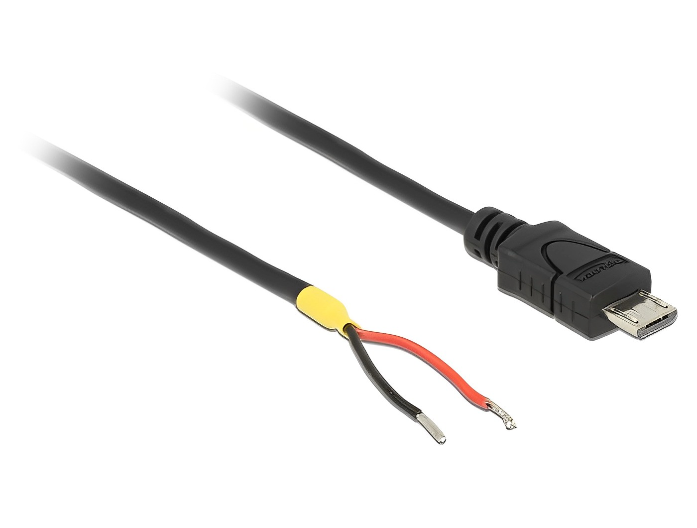 כבל מיקרו USB 2.0 זכר עם 2 גידים פתוחים - delock.israel