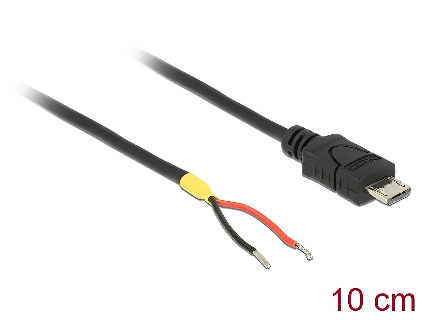 כבל מיקרו USB 2.0 זכר עם 2 גידים פתוחים - delock.israel