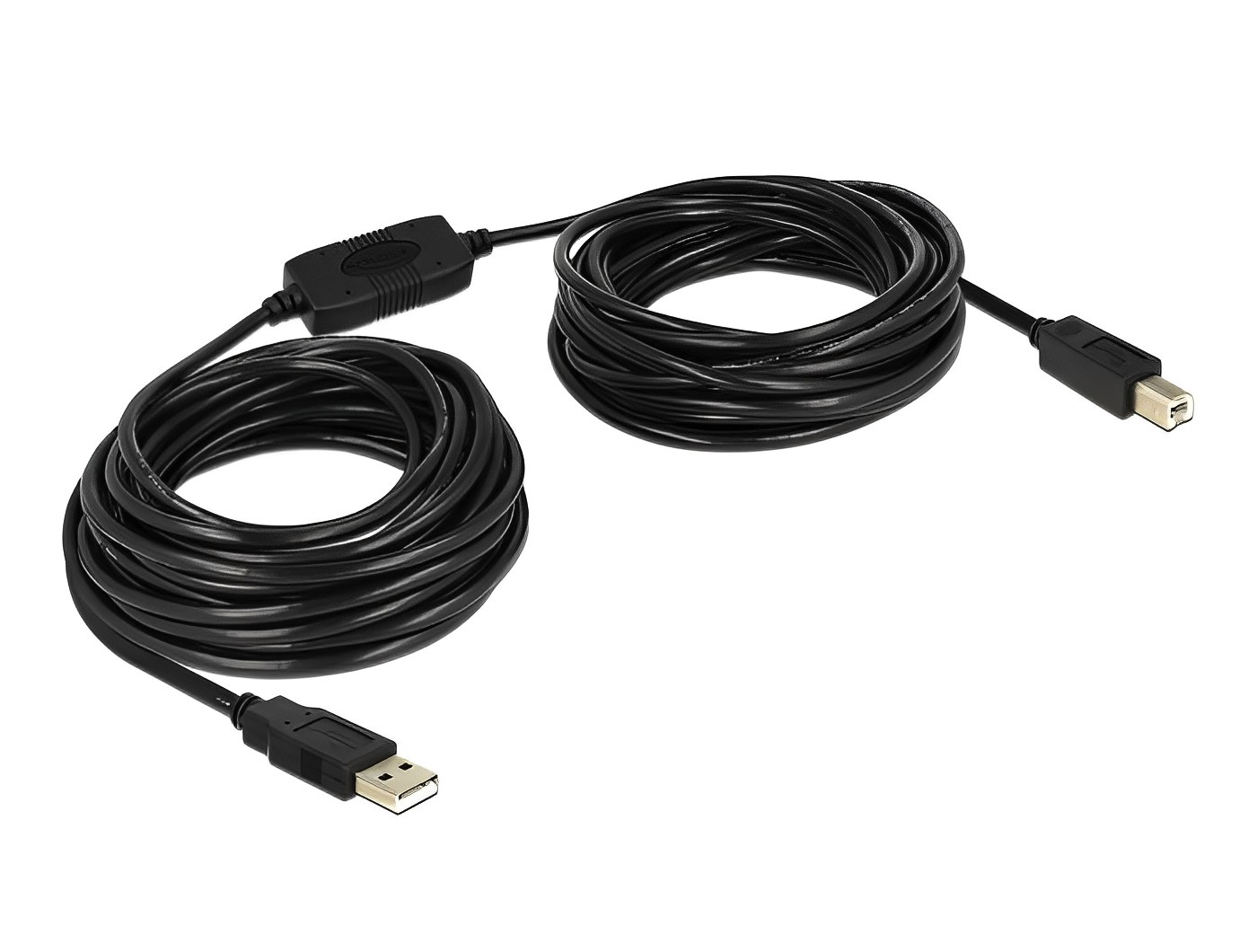 כבל USB 2.0 A-B אקטיבי ז/ז אורך 11 מטר - delock.israel