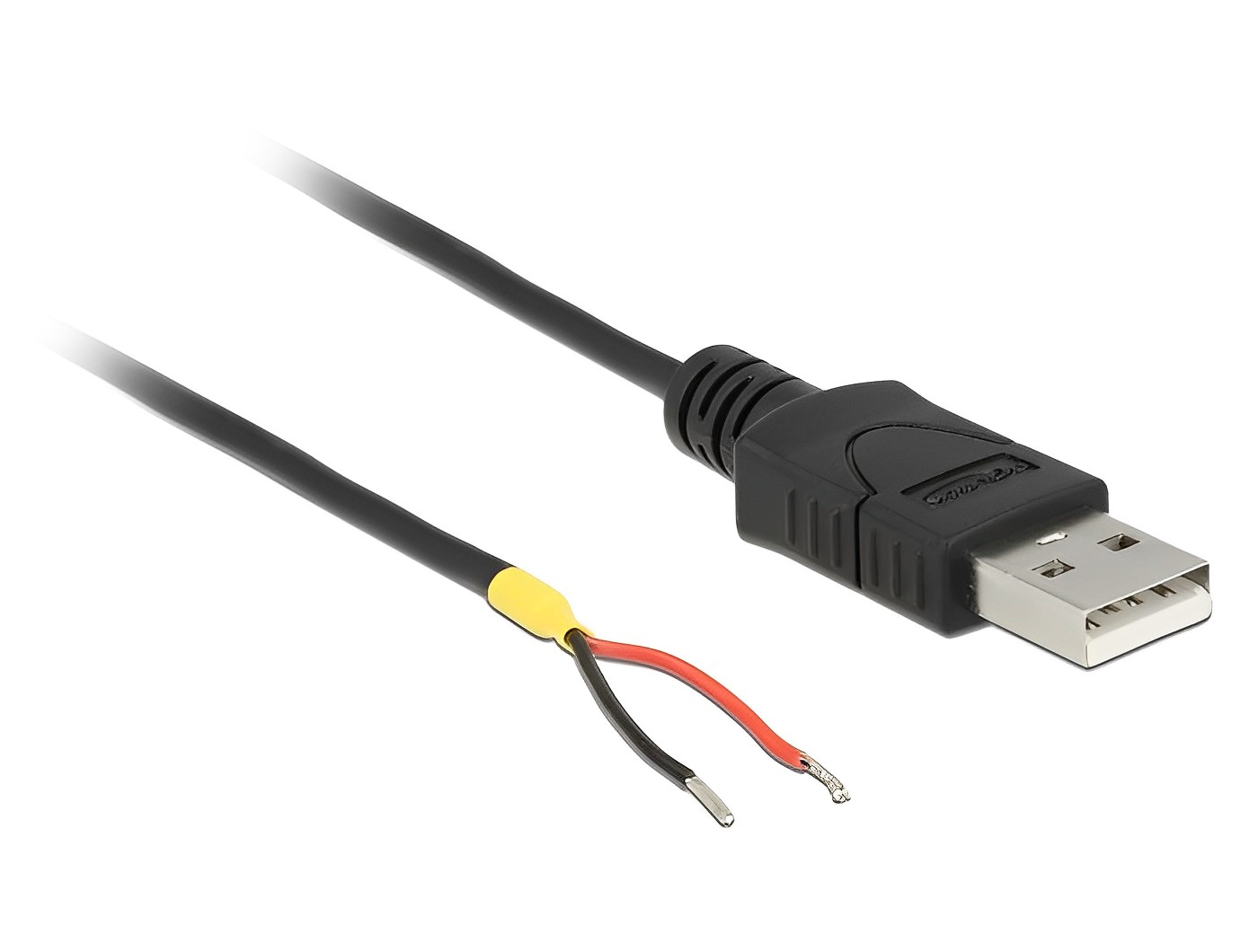 כבל USB-A 2.0 זכר עם 2 גידים פתוחים - delock.israel