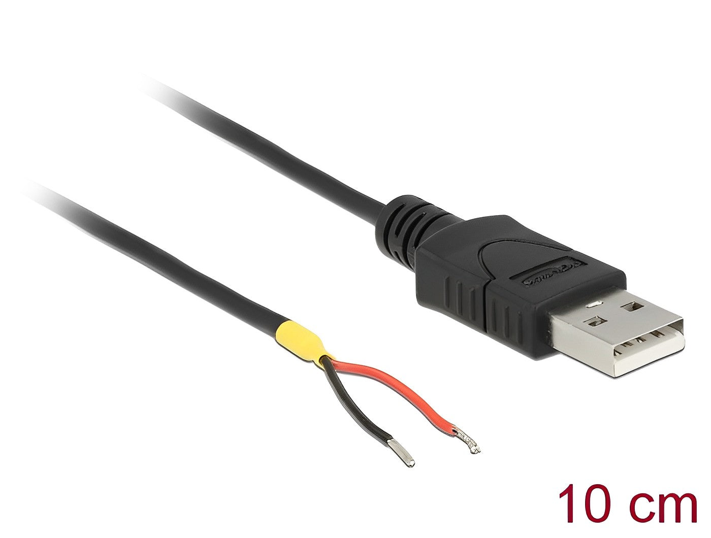 כבל USB-A 2.0 זכר עם 2 גידים פתוחים - delock.israel
