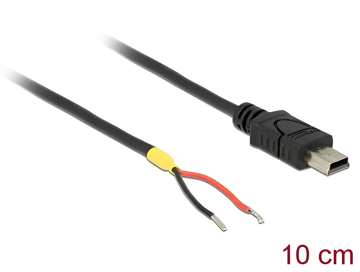 כבל מיני USB 2.0 זכר עם 2 גידים פתוחים - delock.israel