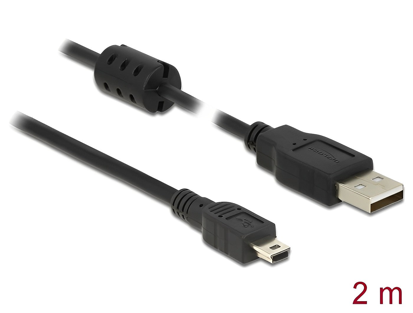 כבל מיני USB 2.0 עם פריט תקע USB-A לתקע Mini-B - delock.israel