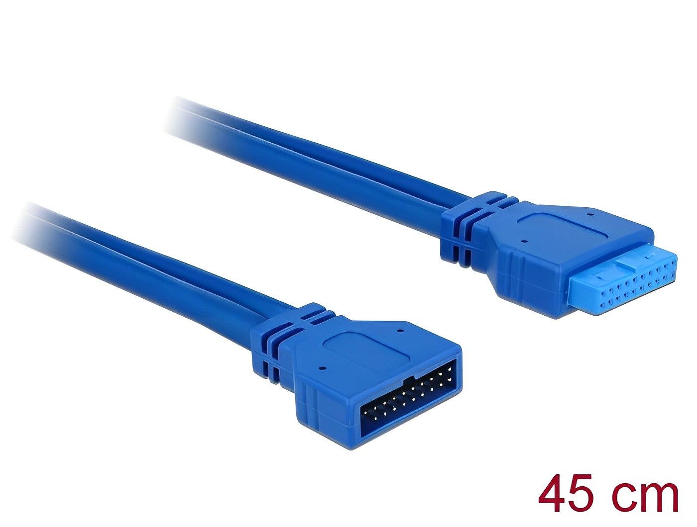 כבל מאריך USB 3.0 תקע 19 פין לשקע 19 פין אורך 45 ס"מ - delock.israel