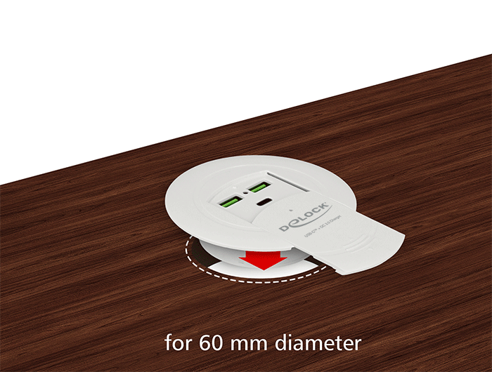 מטען שולחני מהיר USB-C PD 85 W + Qualcomm® Quick Charge™ 3.0 - delock.israel