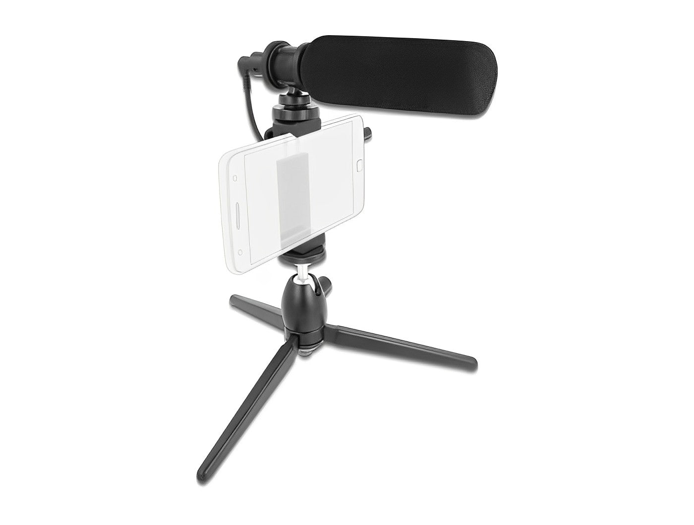 מיקרופון לבלוגרים עבור סמארטפונים ומצלמות DSLR מקצועיות - delock.israel