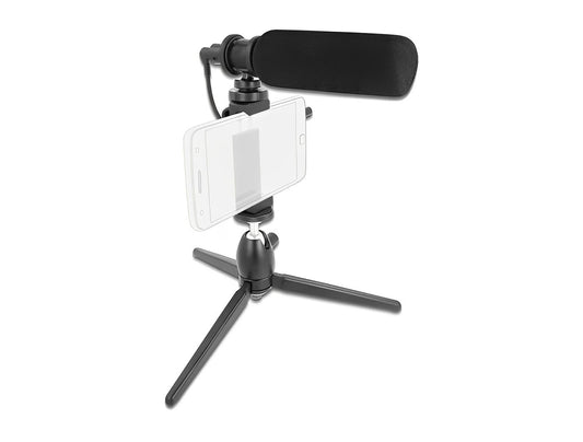 מיקרופון לבלוגרים עבור סמארטפונים ומצלמות DSLR מקצועיות - delock.israel