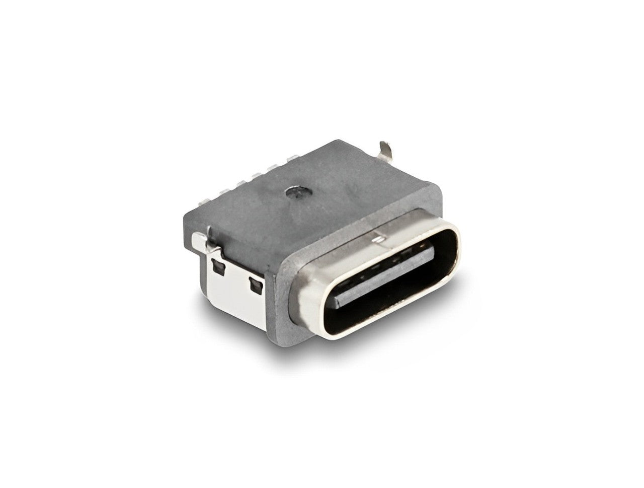 Delock USB 5 Gbps USB Type-C™ female 6 pin SMD connector with two metal tabs for solder mounting waterproof 10 pieces - delock.israel