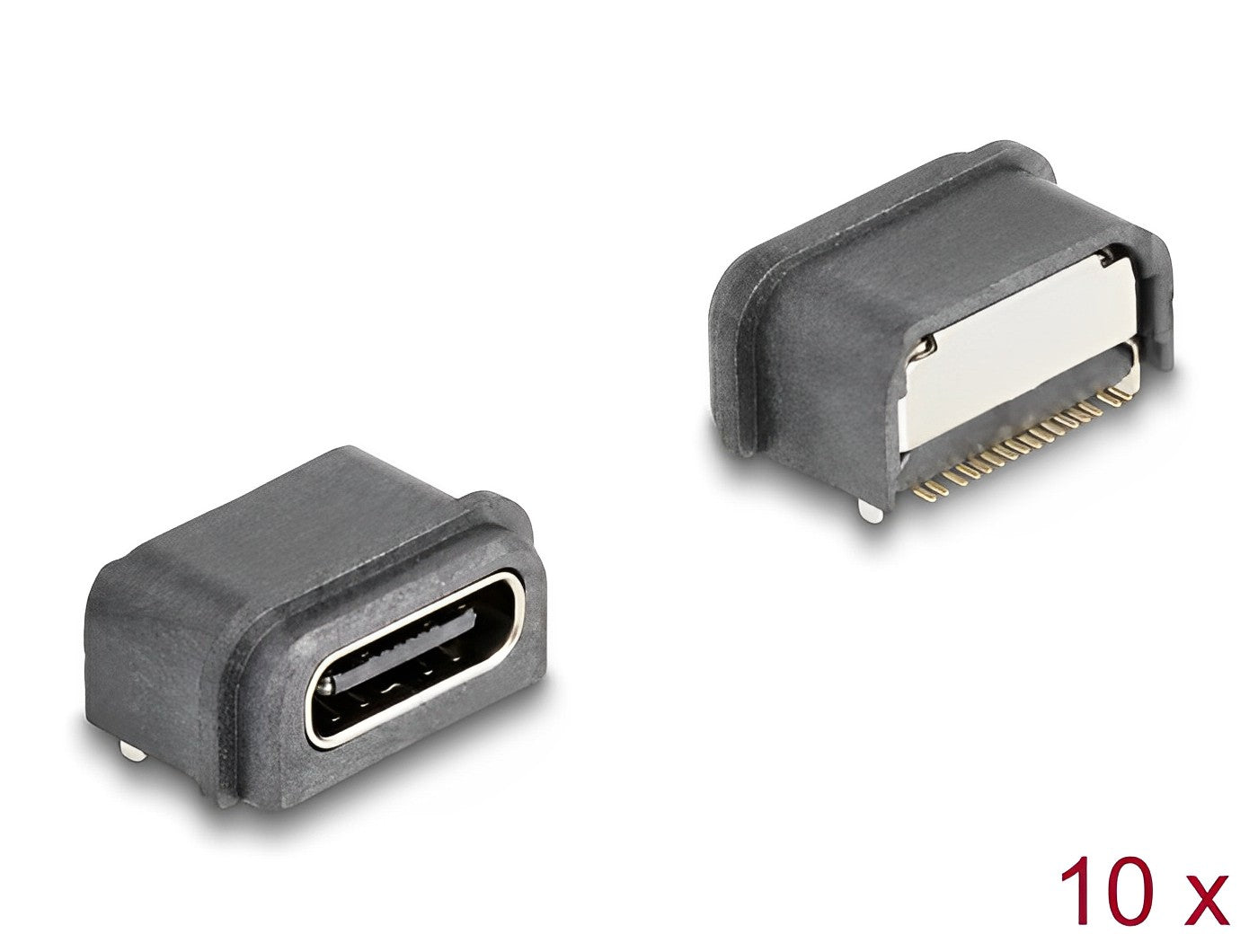 Delock USB 5 Gbps USB Type-C™ female 16 pin SMD connector for solder mounting waterproof 10 pieces - delock.israel