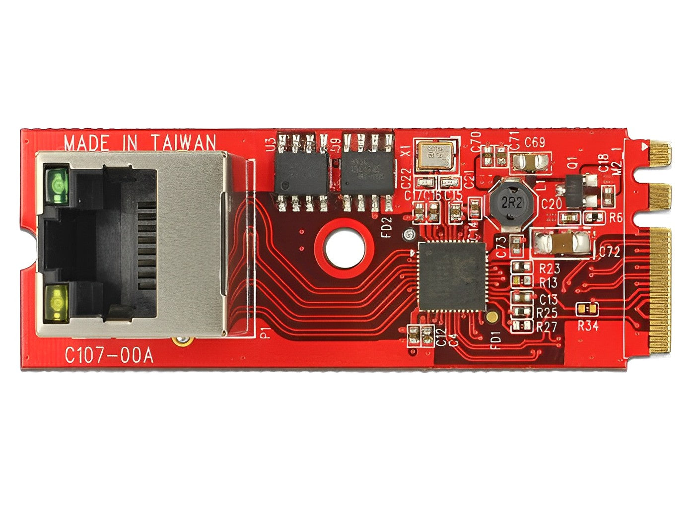 מתאם רשת M.2 Key A+E זכר עם יציאת RJ45 Gigabit LAN - delock.israel