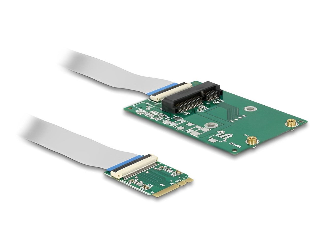 Delock Converter M.2 Key A+E male > 1 x Mini PCIe Slot half size / full size with flexible cable - delock.israel