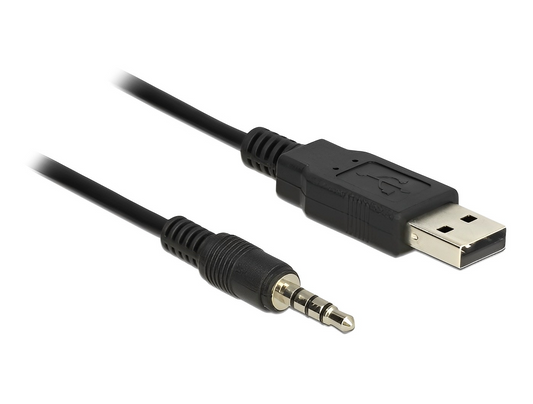 ממיר USB-A 2.0 זכר ל- TTL 3.3 V מחבר PL 3.5 בעל 4 מגעים צ'יפ FTDI - delock.israel