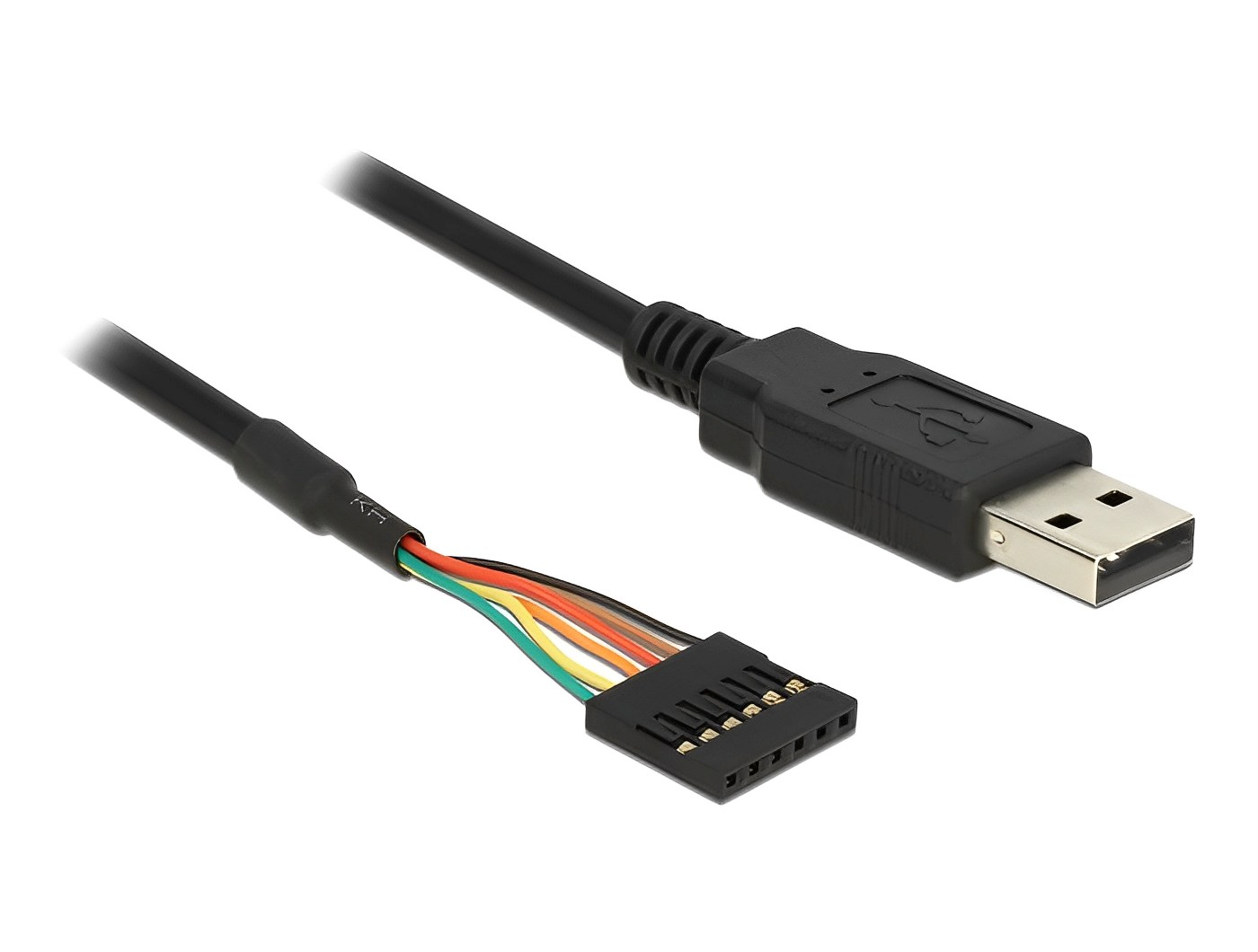 ממיר USB-A 2.0 זכר ל- TTL 5 V מחבר 6 פינים צ'יפ FTDI - delock.israel