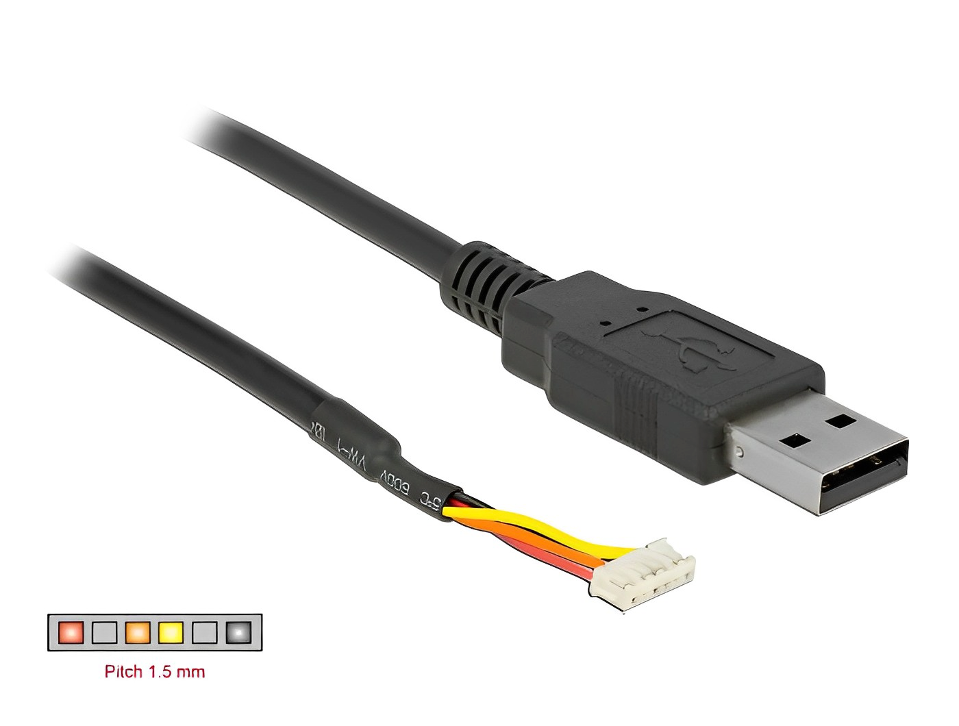 ממיר USB 2.0 זכר ל- TTL 3.3 V מחבר 6 פינים WR-WTB - delock.israel