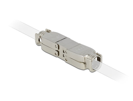 קופסת חיבורים להארכת כבל רשת RJ45 Cat.6A STP ללא כלי עבודה - delock.israel
