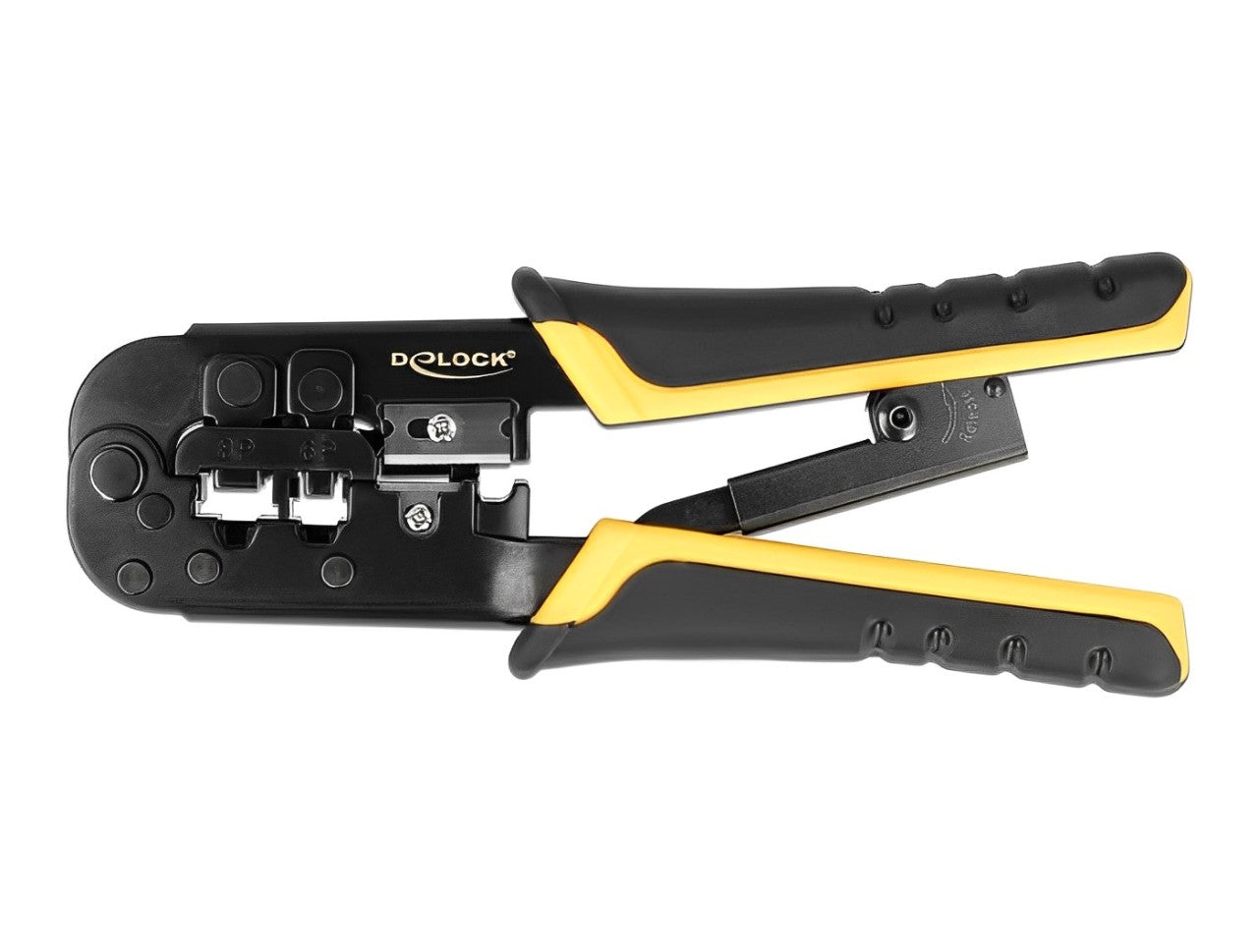 Delock Universal Crimping Tool with wire stripper for 8P (RJ45) or 6P (RJ12/11) plugs - delock.israel