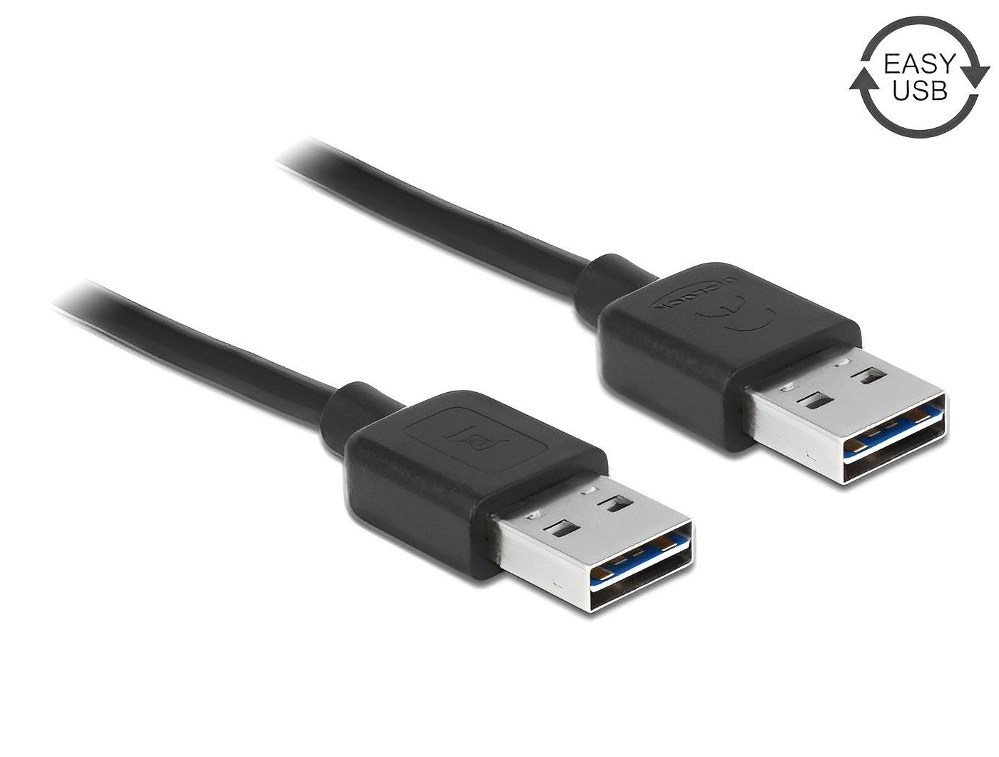 כבל EASY-USB 2.0 Type-A ז/ז עם מחברים דו כיווניים - delock.israel