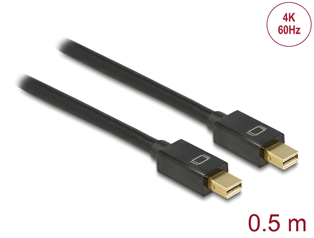 כבל מיני DisplayPort 1.2 4K מבית Delock גרמניה מספק חיבור יציב ואיכותי בין מחשבים, מסכים, מקרנים או טלוויזיות
