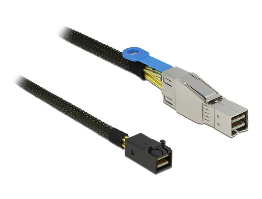 כבל Mini SAS HD SFF-8644 ל- Mini SAS HD SFF-8643 ז/ז אורך 1 מטר - delock.israel