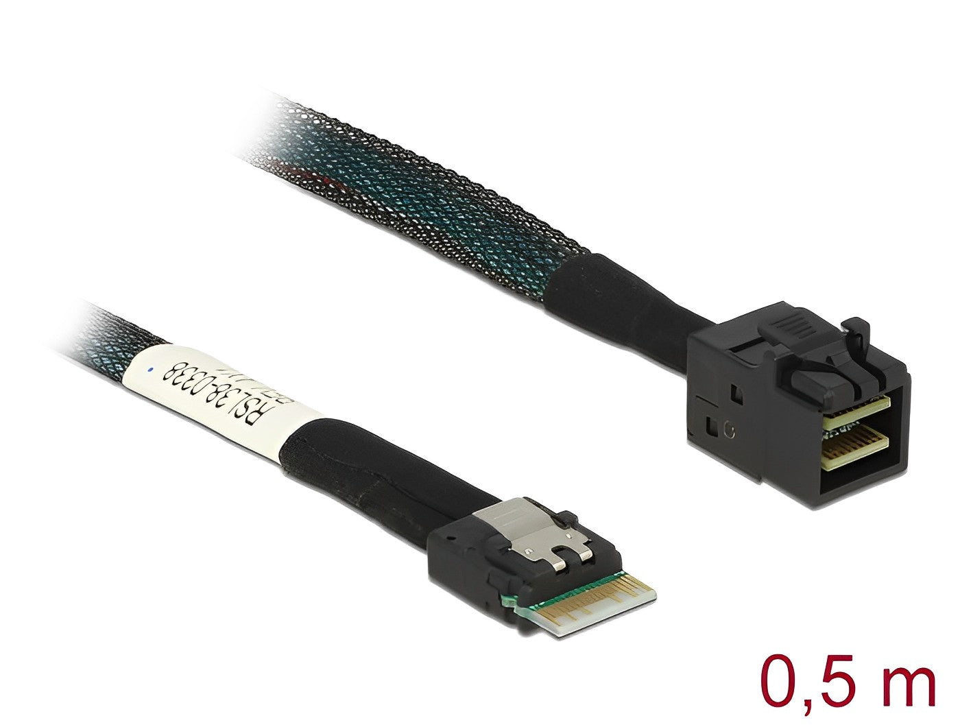 כבל Slim SAS SFF-8654 4i ל- Mini SAS HD SFF-8643 ז/ז אורך 50 ס"מ - delock.israel