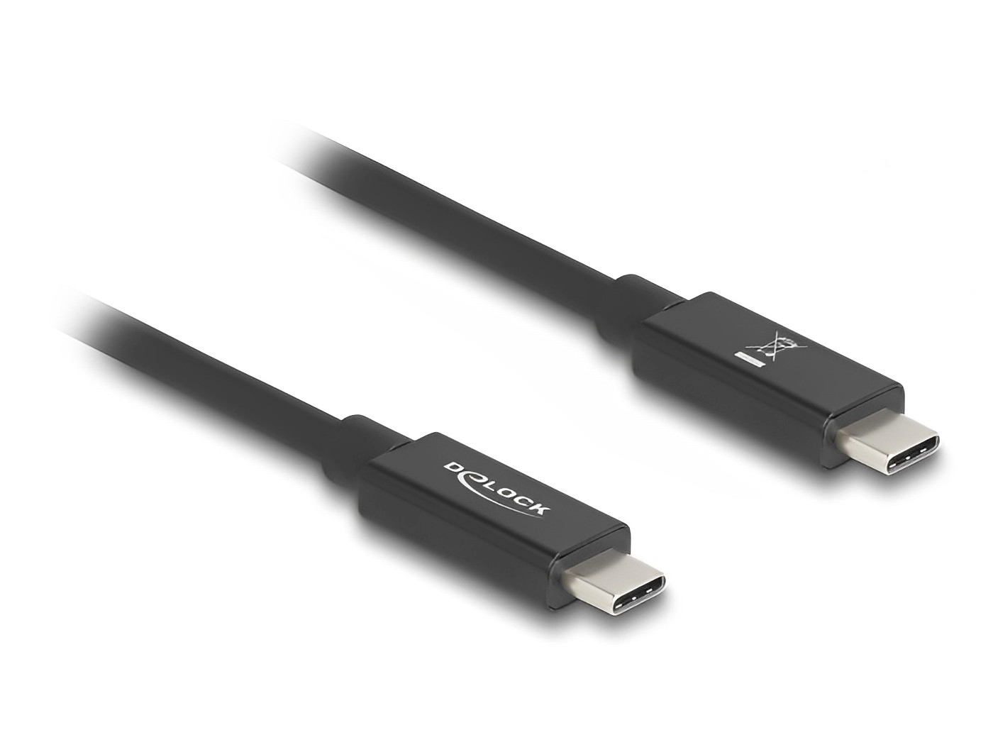 כבל קואקסיאלי USB-C מבית DELOCK גרמניה מאפשר חיבור של מכשירים שונים כגון סמארטפונים, מסכים, תחנות עגינה וכוננים חיצוניים דרך חיבור USB Type-C, Thunderbolt™ 3 או 4 במחשב או בלפטופ