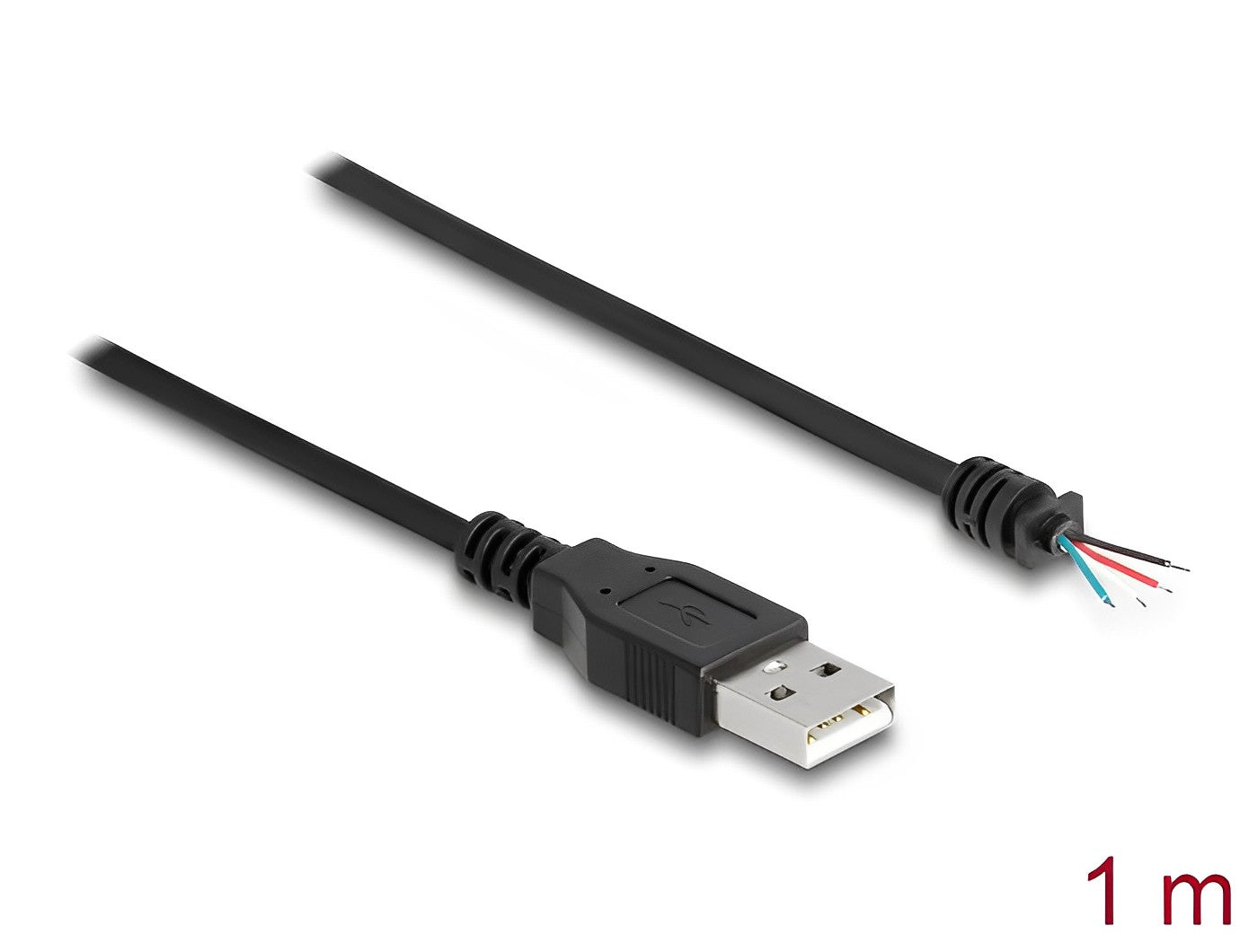 כבל USB-A 2.0 זכר עם 4 גידים פתוחים - delock.israel