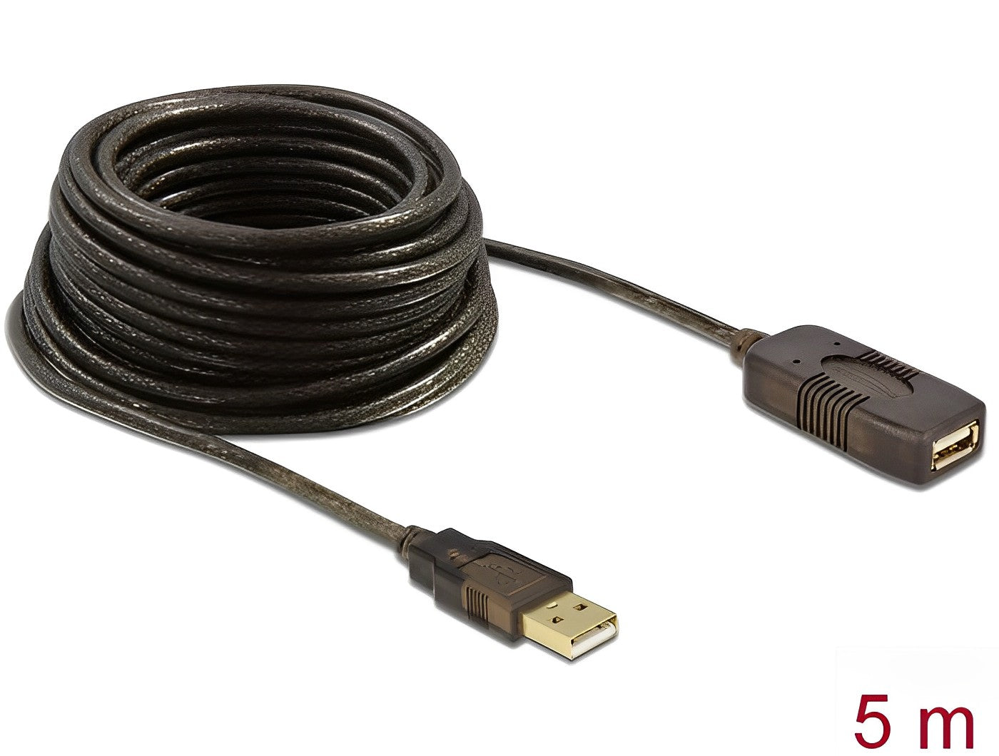 כבל מאריך אקטיבי USB-A 2.0 ז/נ אורך 5 מטר - delock.israel