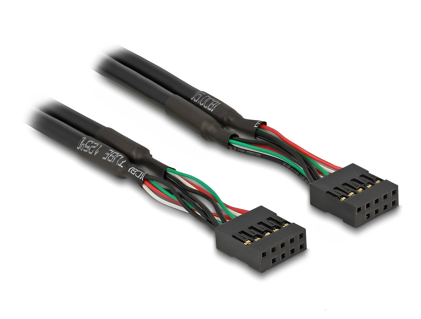 Delock Cable USB 2.0 pin header female 2.54 mm 10 pin to USB 2.0 pin header female 2.54 mm 10 pin 25 cm - delock.israel