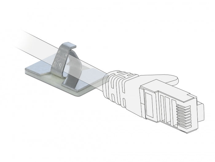 Delock Cable clamp self-adhesive aluminium - delock.israel