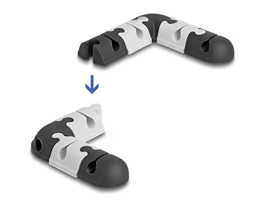 אירגוניות לסידור כבלים עם דבק דו צדדי סט מודולרי - delock.israel