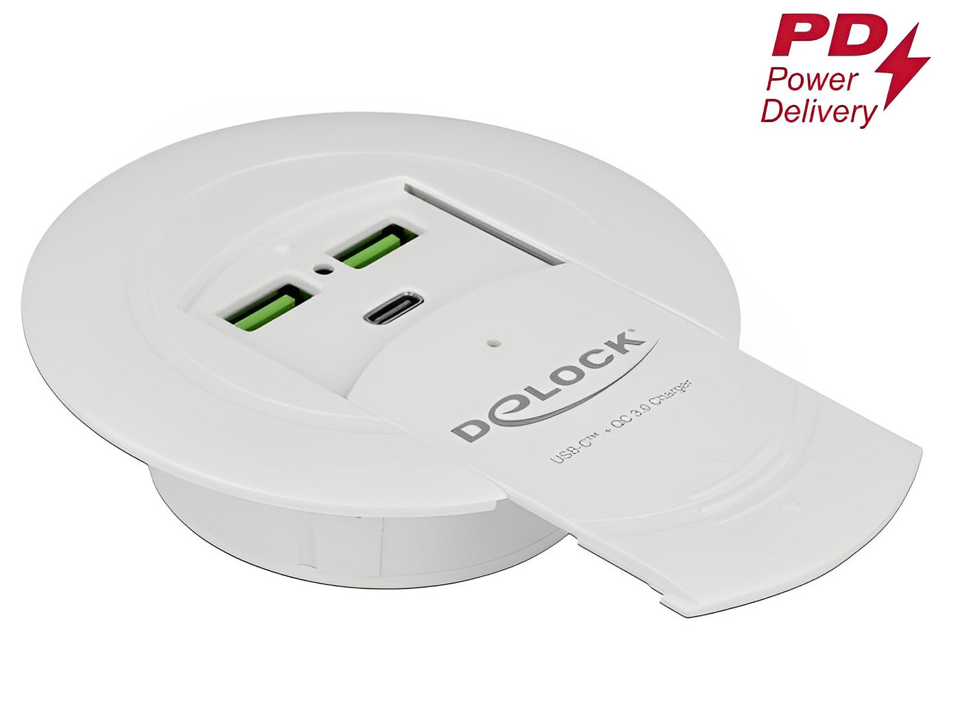 מטען שולחני מהיר USB-C PD 85 W + Qualcomm® Quick Charge™ 3.0 - delock.israel