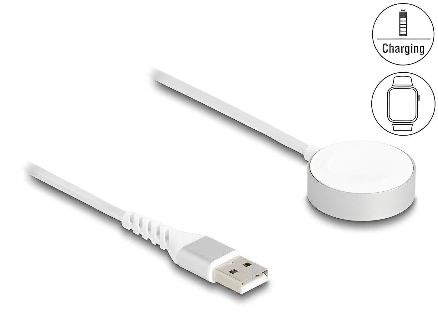 כבל טעינה USB עבור Apple Watch MFi אורך 1 מטר - delock.israel