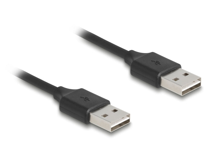 כבל מסולסל EASY-USB 2.0 מבית Delock גרמניה מאפשר חיבור בין מכשיר עם מחבר USB-A למחשב אישי או נייד עם חיבור USB-A פנוי - delock.israel
