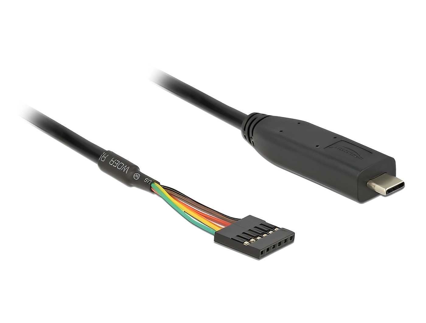 ממיר USB-C זכר ל- TTL 5 V 6 pin צ'יפ FTDI - delock.israel
