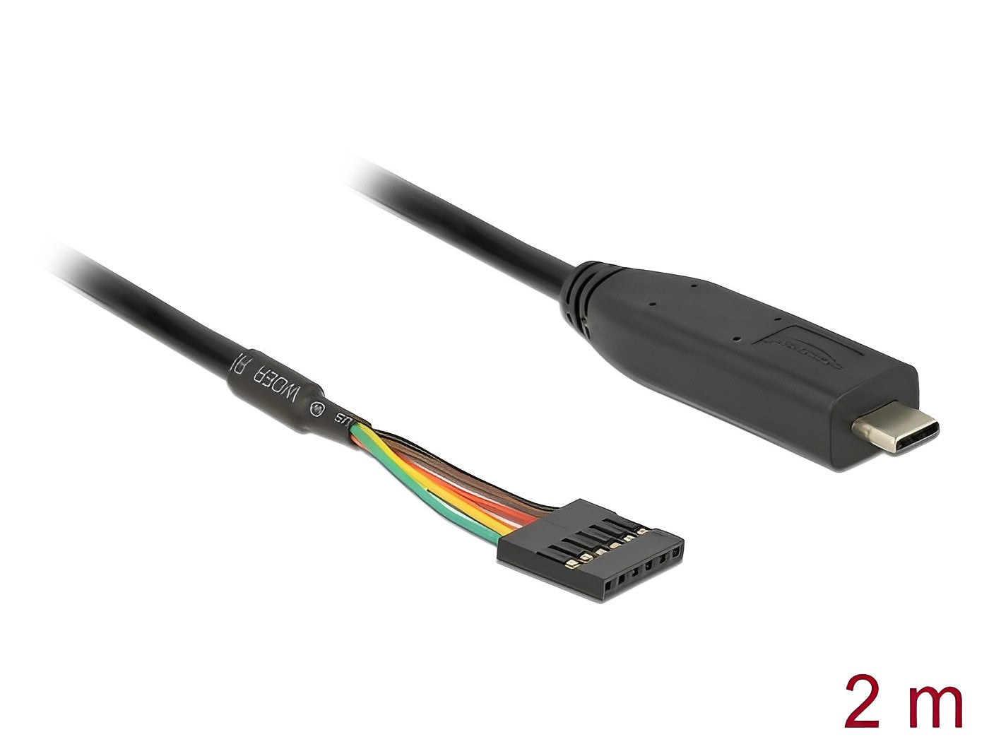 ממיר USB-C זכר ל- TTL 5 V 6 pin צ'יפ FTDI - delock.israel