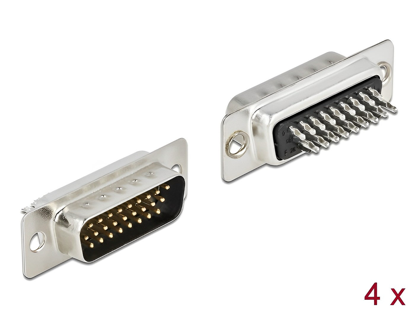 תקע D-Sub HD 26 pin בחיבור הלחמה סט 4 יח - delock.israel