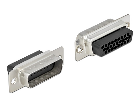 תקע D-Sub HD 26 pin בחיבור לחיצה סט 2 יח - delock.israel